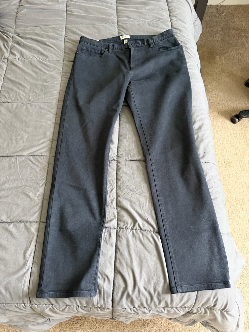 Todd Snyder Straight Fit 5-Pocket Pants Men’s 33x32 Black Stretch Cotton - Picture 1 of 4